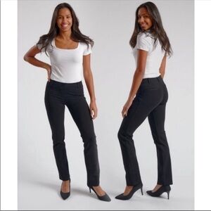 Betabrand Dress Pant Yoga Pants Straight Leg Black Size Medium